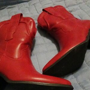 Dream Pairs Red Ankle Booties